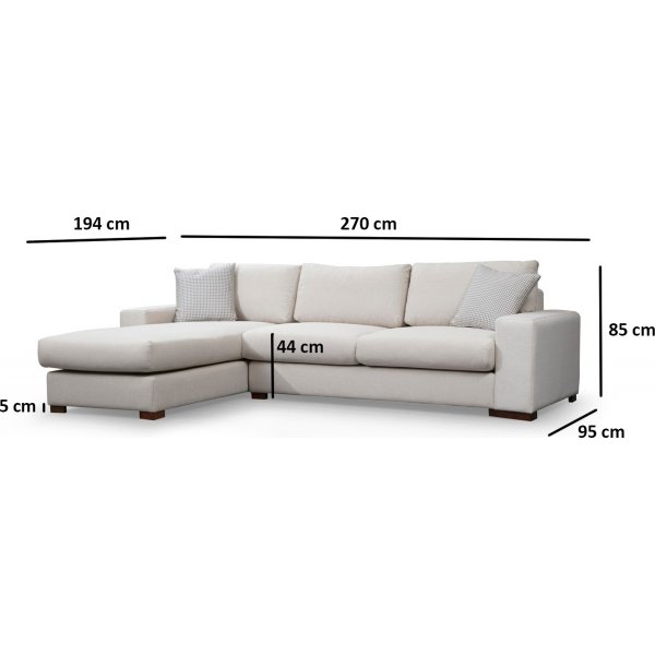 Lange divansofa - Beige Lange divansofa - Beige