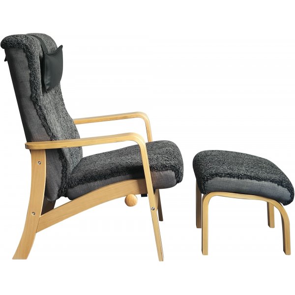 �re lenestol - Gr�tt f�reskinn