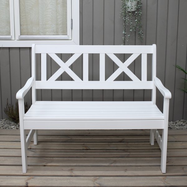 Europe hagebenk 2-seter - Hvit Europe hagebenk 2-seter - Hvit