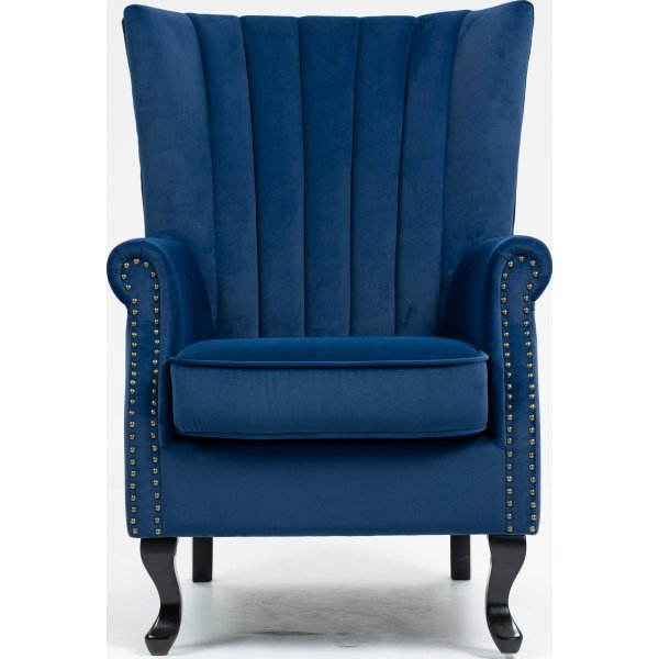 Bl flyelslenestol med reklaffer