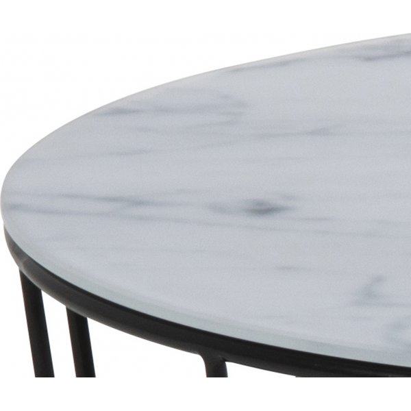 Sunmoon salongbord Ø58/76 cm - Hvit Sunmoon salongbord Ø58/76 cm - Hvit