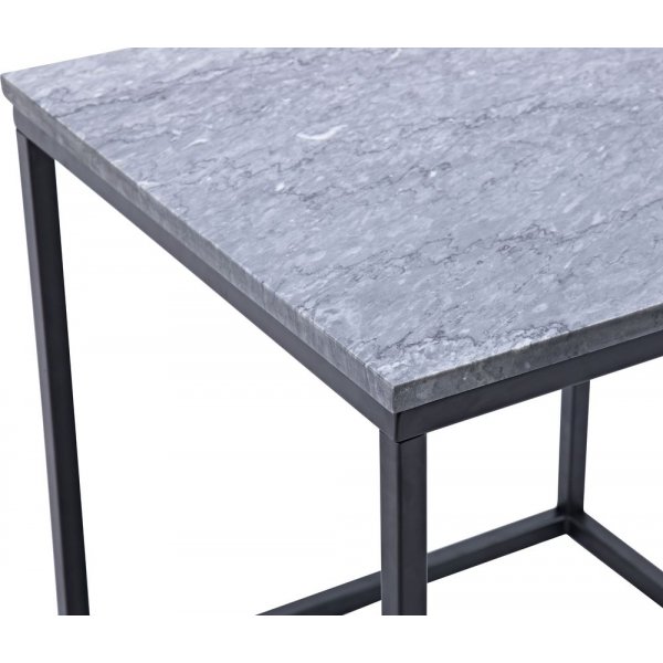 Accent sofabord 50 - Gr� marmor/svart understell