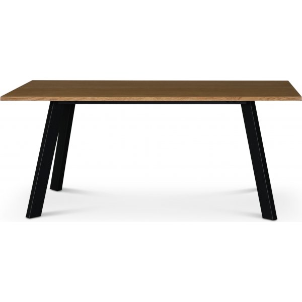 Freddy spisebord 170x95 cm - Oljet eikefinr/svart metall