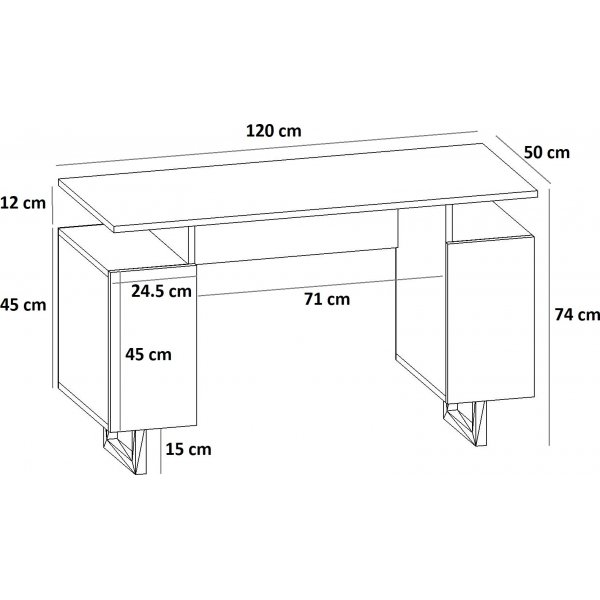 Haris skrivebord - Eik Haris skrivebord - Eik