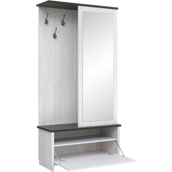 Salvador kleshenger/skoskap - Sort/hvit