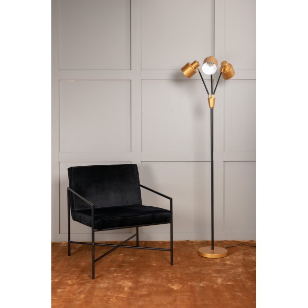 Semafor gulvlampe - Svart/messing Semafor gulvlampe - Svart/messing