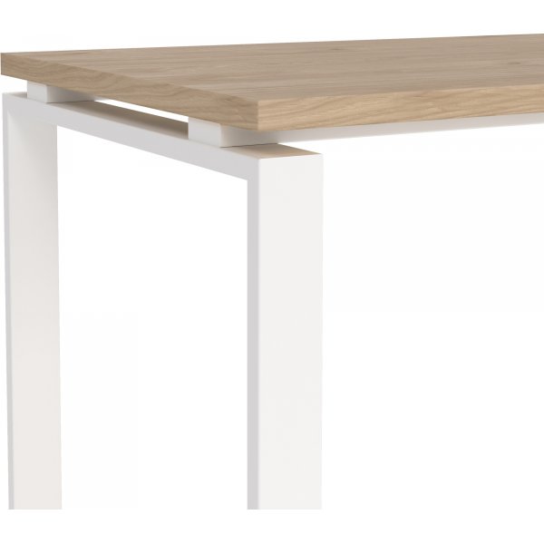Skilt skrivebord 150 cm - Hvit/hickory Skilt skrivebord 150 cm - Hvit/hickory