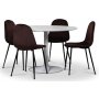 Seat spisegruppe, rundt spisebord med 4 stk Carisma flyelsstoler - Hvit/Bordeaux