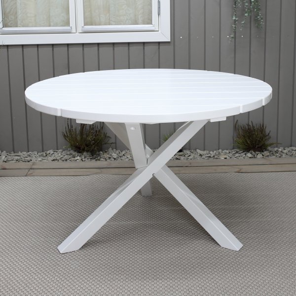 Scottsdale spisebord rundt 112 cm - Hvit Scottsdale spisebord rundt 112 cm - Hvit