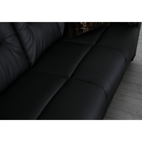 Peiking hjørnesofa - Svart kunstskinn + Tekstilrens for møbler Peiking hjørnesofa - Svart kunstskinn + Tekstilrens for møbler