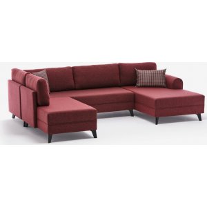 Belen u-seng sofa - Burgundy
