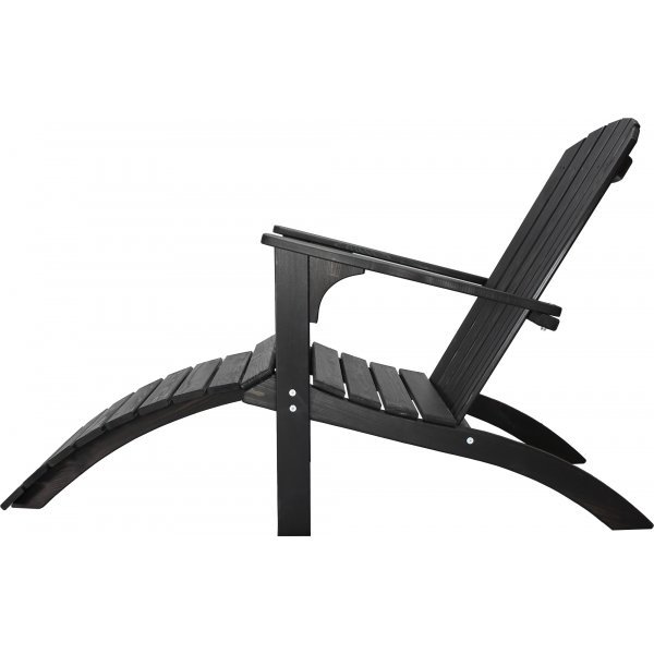 Kungshamn fluktstol med fotstøtte - Sort Kungshamn fluktstol med fotstøtte - Sort