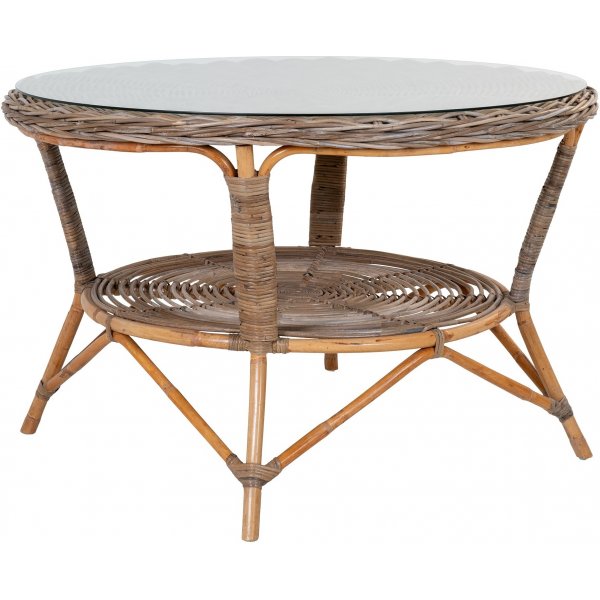 Larisa utendørs spisebord Ø120 cm - Kube rotting/Grå Larisa utendørs spisebord Ø120 cm - Kube rotting/Grå