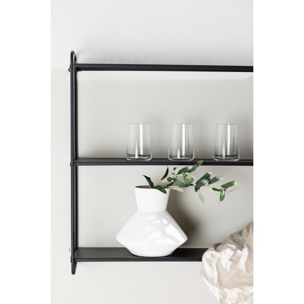 Lyon vegghylle 63 x 122 cm - Sort