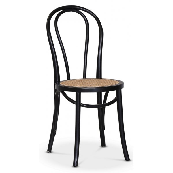 Fr spisegruppe; spisebord 140x90 cm - Hvit / oljet eik med 4 stk Danderyd No.18 stoler Svart