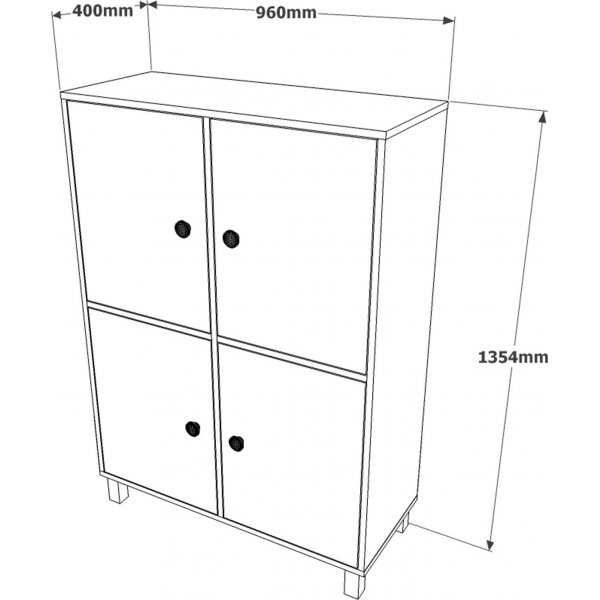 Vilamo skap 45 - Svart
