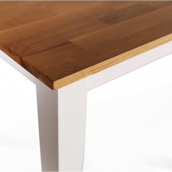 Dalars spisegruppe 180 cm bord hvit/eik + 6 st Dalars kryss spisestoler