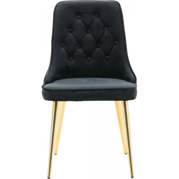 Alice Deluxe spisestol - Svart/messing Alice Deluxe spisestol - Svart/messing