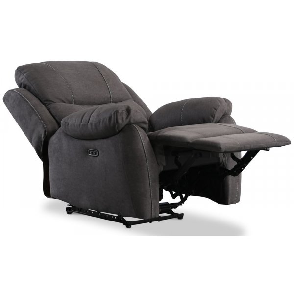 Enjoy Hollywood El-Recliner Lenestol - Antrasitt mikrofiber + Tekstilpleie for mbler