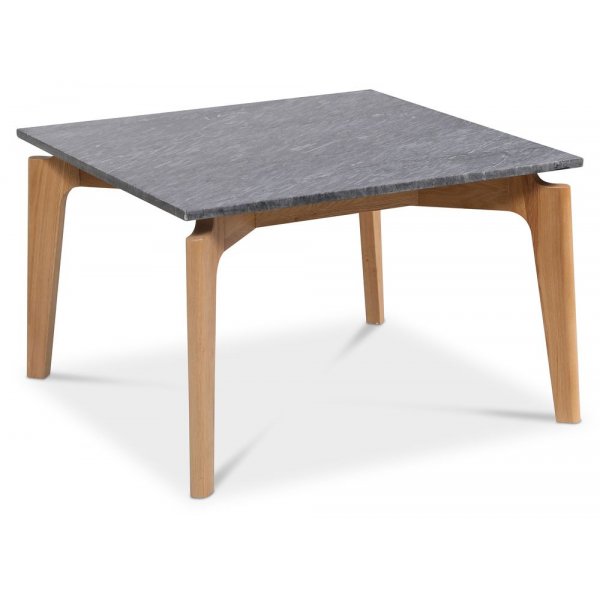 Accent stuebord 75 - Gr marmor / eik