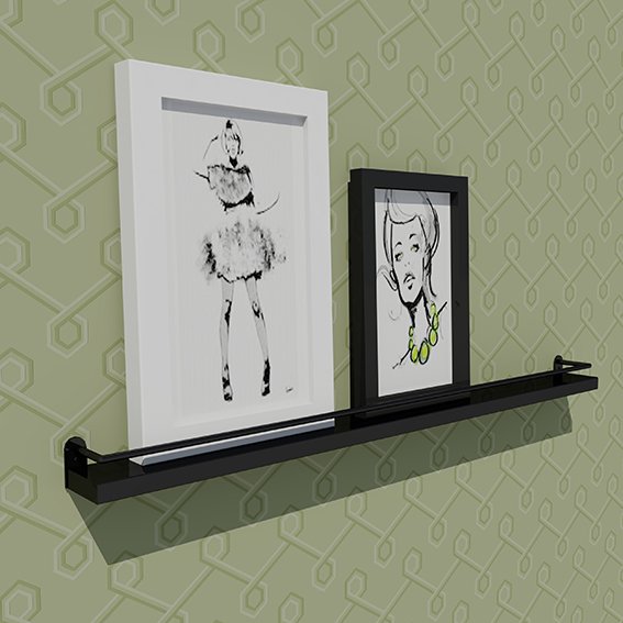 Ester bildehylle - 80 cm (sort) Ester bildehylle - 80 cm (sort)