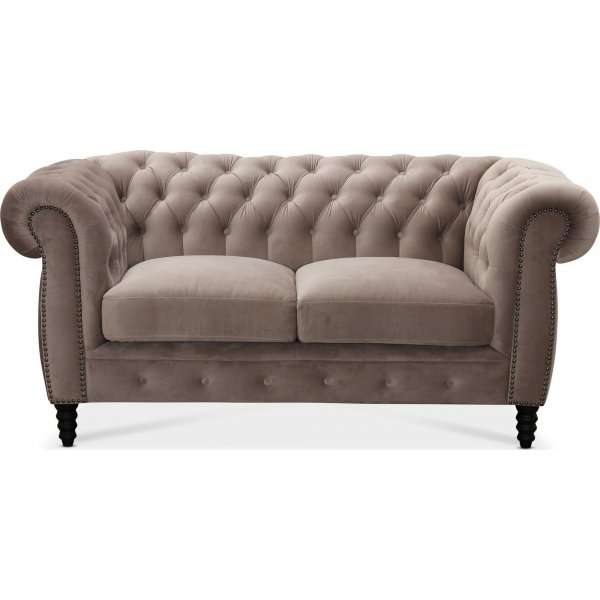 Chesterfield Cambridge 2-seters sofa - Sandfarget flyel