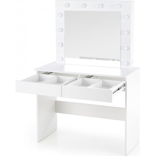 Facada hvitt toalettbord med belysning 94 x 43 cm Facada hvitt toalettbord med belysning 94 x 43 cm