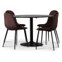 Seat Spisegruppe, spisebord med 4 stk Carisma flyelsstoler - Sort/Bordeaux