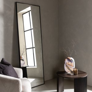 Dalton speil - Svart + Kart med m�belpoter inkludert!