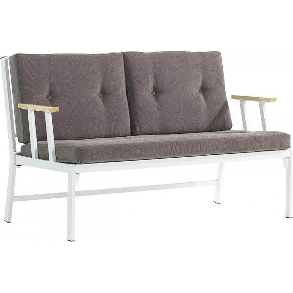 Lotus 2-seters utesofa - Hvit/brun