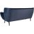 Monte 3-seters sofa - Mørk blå/svart