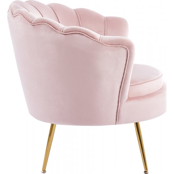 Musslan lenestol - Rosa/messing Musslan lenestol - Rosa/messing