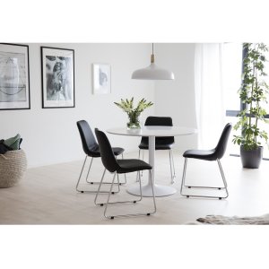 Ibiza spisebord - hvit/hvit - ø110 cm Ibiza spisebord - hvit/hvit - ø110 cm