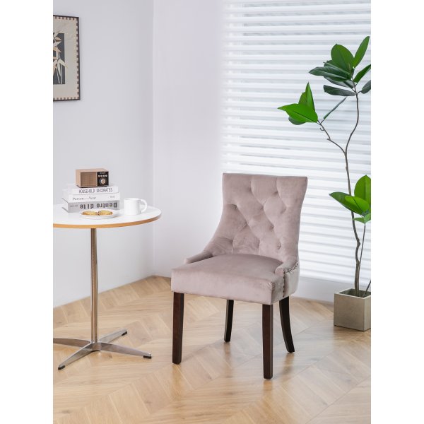 Tuva stol med håndtak i ryggen - Gråbeige + Flekkfjerner for møbler Tuva stol med håndtak i ryggen - Gråbeige + Flekkfjerner for møbler