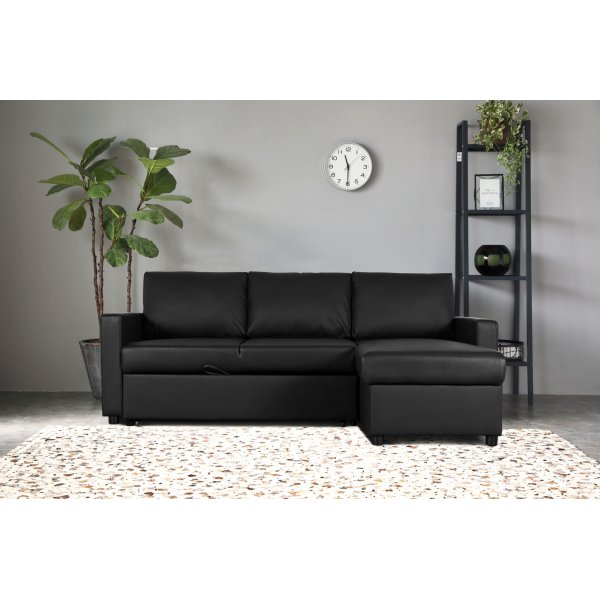 Dream sovesofa med oppbevaring (divansofa) - Antrasitt (kolr)