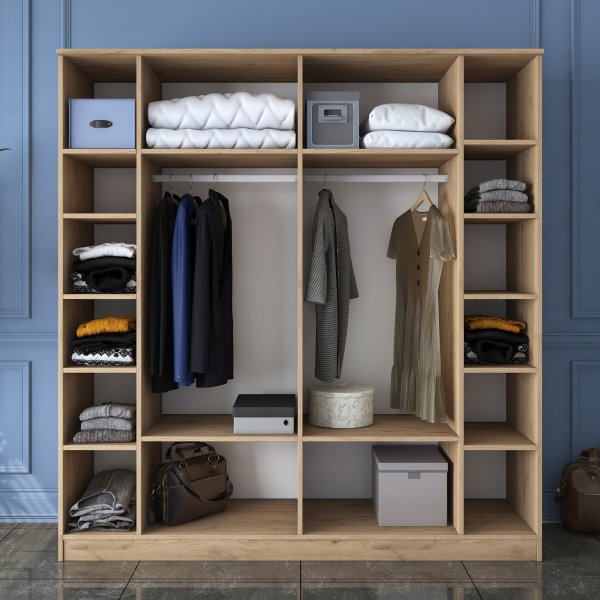 Baden garderobe 14 - Valnøtt/hvit Baden garderobe 14 - Valnøtt/hvit