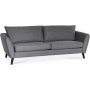 Country 3-seter sofa - Gr (stoff) / Svarte ben