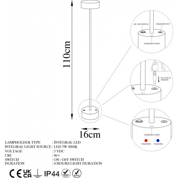 Kay gulvlampe - Gull Kay gulvlampe - Gull