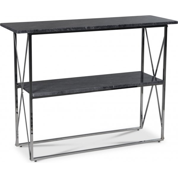 Paladium konsollbord - Krom / Ekte gr marmor