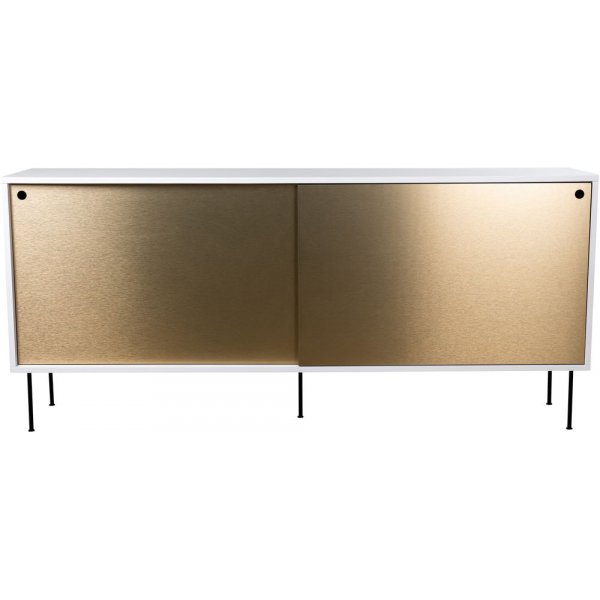 Volume sidebord 178 cm - Hvit/messing