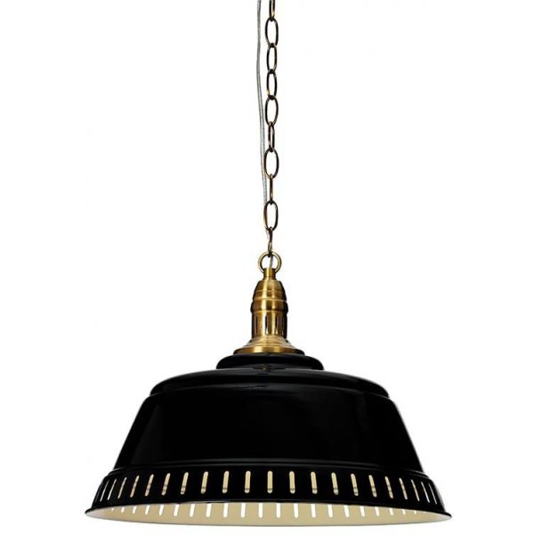 Pot taklampe - Svart/messing