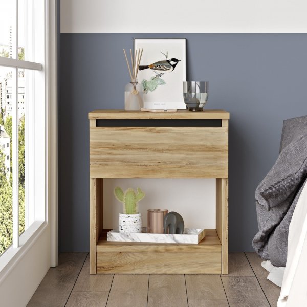 Luvio nattbord 26 - Eik/svart