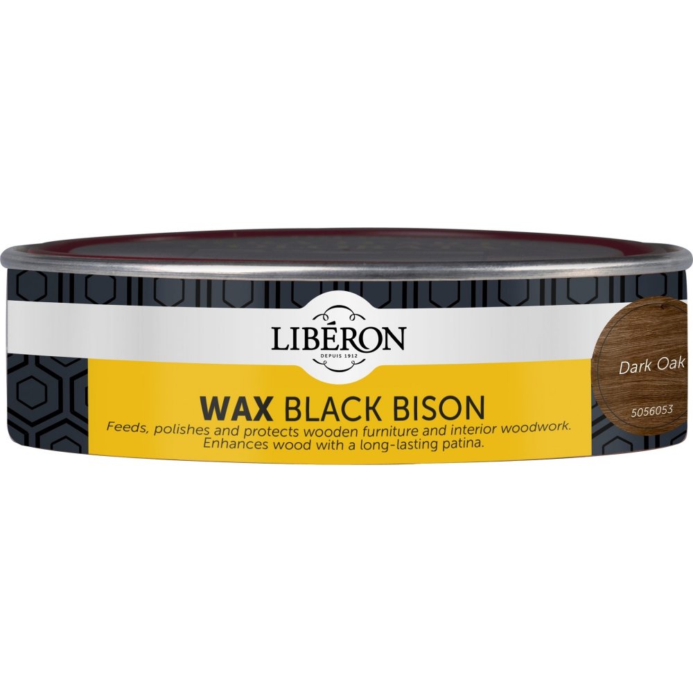Sort bisonvoks Mørk eik - 150 ml - Produkter for møbelpleie