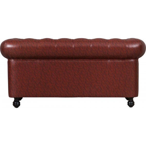 Chesterfield sofa 2-seter i brun PU Chesterfield sofa 2-seter i brun PU