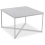 Maryland sofabord 75x75 cm - Hvit ekte Marmor / Hvit