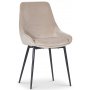 Plaza spisegruppe, marmorbord med 4 st Theo flyelstoler - Beige/Hvit/Messing