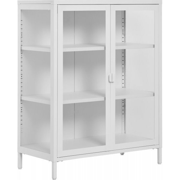 Brisbane glassskap 80x40x101 cm - Hvit