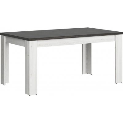 Hesen spisebord 160-200 x 90 cm - Hvit/svart