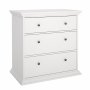 Nord kommode med 3 skuffer - hvit