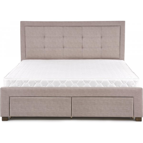 Neveah sengeramme - Beige/valnøtt Neveah sengeramme - Beige/valnøtt